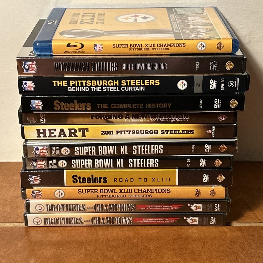 Pittsburg Sttelers NFL DVD Lot Football Superbowl Lot